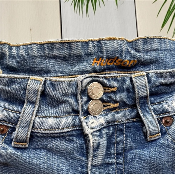 HUDSON Women’s Vintage Y2K Distressed Flare Jeans - Size 25 - Picture 3 of 13